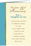 Year Specific Wedding Anniversary Cards for Son & Daughter In Law from ...