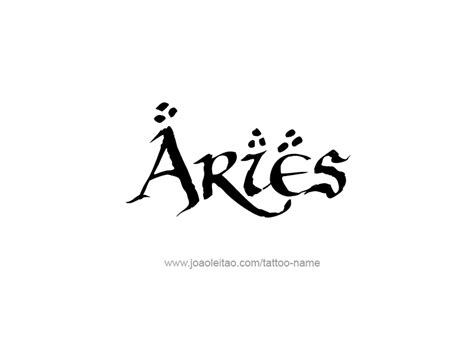 Aries Horoscope Name Tattoo Designs - Page 3 of 5 - Tattoos with Names