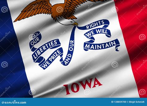 Ejemplo De La Bandera De Iowa Stock de ilustración - Ilustración de ...