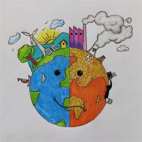 Earth Day Drawing | Save Earth Drawing