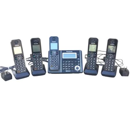 PANASONIC KX-TGF370 5-PIECE Set Link2Cell Cordless Phones Bluetooth ...