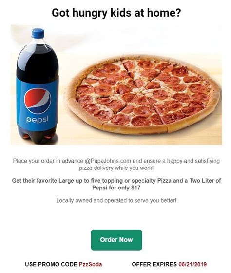 Large 5-Topping or Specialty Pizza and a 2-Liter of Pepsi for $17 at ...