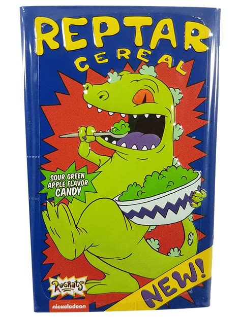 Rugrats Reptar Cereal Box Green Apple Candy in 2022 | Rugrats, Green ...