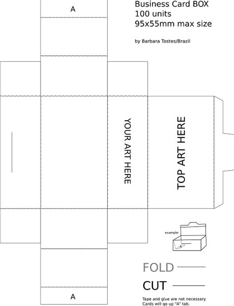 Business Card Box Template | Free Printable Papercraft Templates