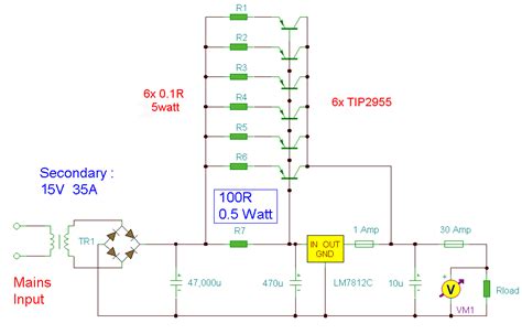 power supply schematic - 12 Volt 30 Amp Power Supply