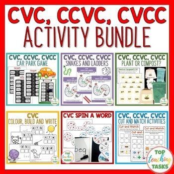 CVC, CCVC, CVCC Activities Bundle by Top Teaching Tasks | TPT