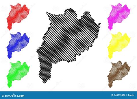 Chiang Rai Province Map Vector Stock Vector - Illustration of division ...