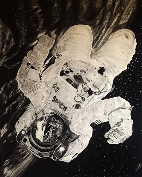 The Astronaut, Realistic Drawing/illustration by stephenking101 - Foundmyself