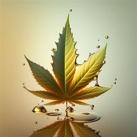 Premium Photo | Oil on hemp leaves generative ai