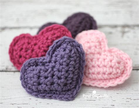 Crochet Puffy Hearts - Repeat Crafter Me