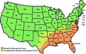 Geographic Distribution - Humid Subtropical