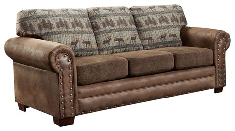 Deer Teal Sleeper Sofa - Rustic - Sleeper Sofas - by American Furniture ...