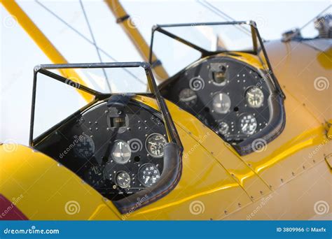 Vintage airplane cockpit stock photo. Image of american - 3809966