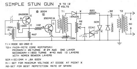 Simple Stun Gun Circuit Diagram