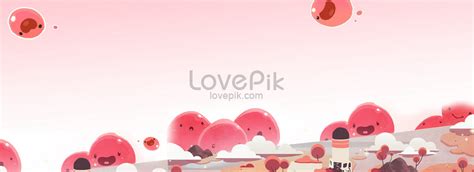 Hand Drawn Cartoon Peach Background Illustration Download Free | Banner Background Image on ...