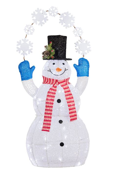 Outdoor Christmas Snowman with Lights, 120cm | Swish Collection ...