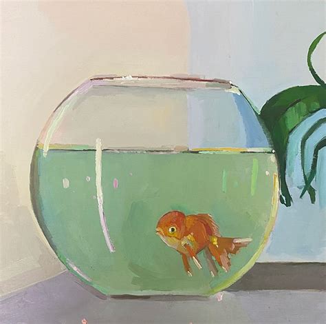 Fish Bowl | Painting art projects, Gouache art, Art painting