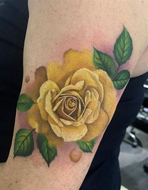 60+ Yellow Rose Tattoos And Their Meanings