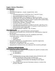 Upper Airway Disorders.docx - Upper Airway Disorders Non-infectious • Rhinitis • Sinusitis ...