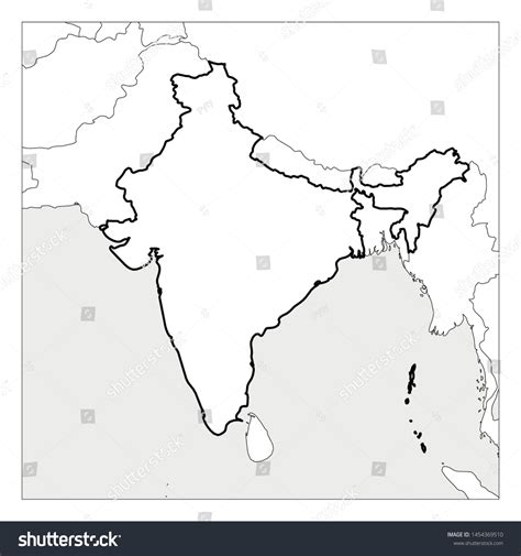 6 Map India Highlighting Neighbouring Countries Images, Stock Photos ...