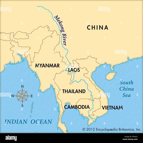 Irrawaddy And Mekong River Map