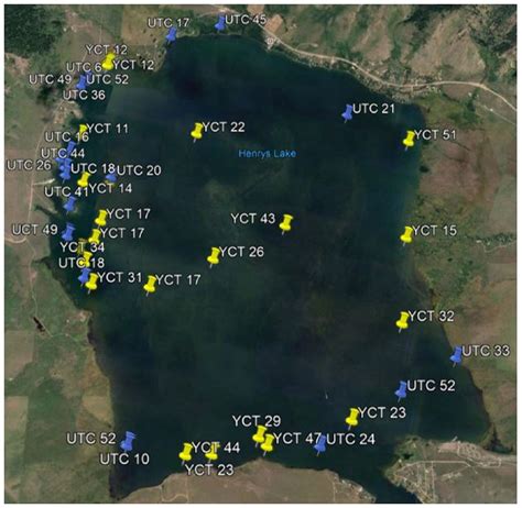 Henrys Lake Fishing Map - FISHING OPK