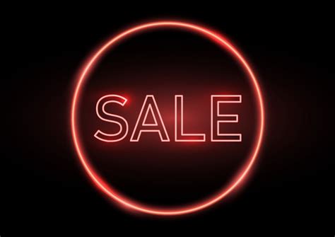 Free Vector | Neon sale sign