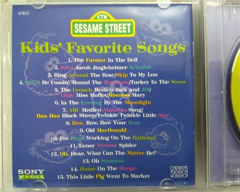 CD Sesame Street Kids Favorite Songs (CD, 1997, Sony Wonder) - CDs