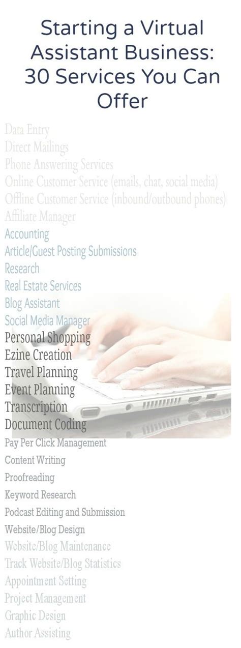 [FREE PRINTABLE SERVICE LIST] Virtual Assistant Services You Can Offer ...