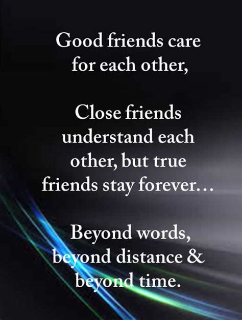 Good friends care for, but True friends stay forever. – Best Friendship ...