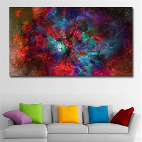 Abstract Art Painting Color Red,Blue Purple Picture Modern Wall Art ...