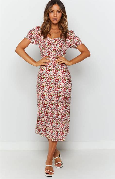 Gigi Summer Midi Dress Floral – Beginning Boutique