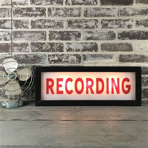 Recording Vintage Lighted Sign - Etsy