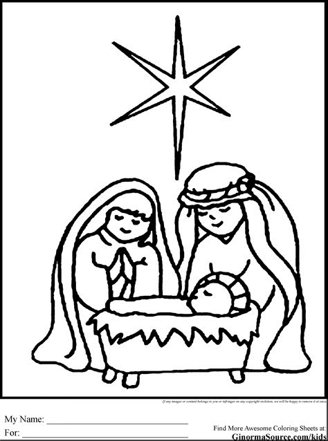 Coloring Pages Christmas Nativity at GetDrawings | Free download