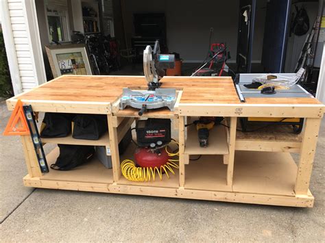 I built a mobile workbench • /r/DIY | Mobile workbench, Woodworking bench plans, Woodworking ...