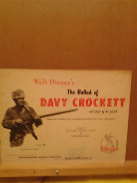 Walt Disney the BALLAD of DAVY CROCKETT 1955 - Etsy