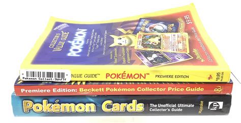 Lot - (3) Pokémon Card Collectors Price & Value Books