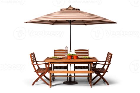 AI generated Outdoor Dining Setup with Transparent Background 36463857 PNG