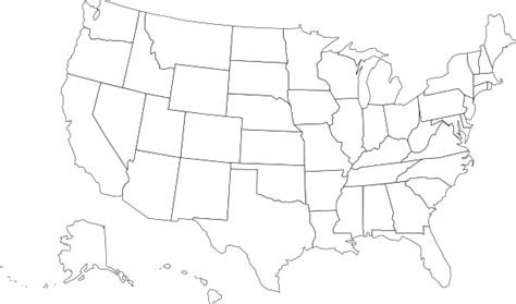 Blank Us Map Clip Art at Clker.com - vector clip art online, royalty ...