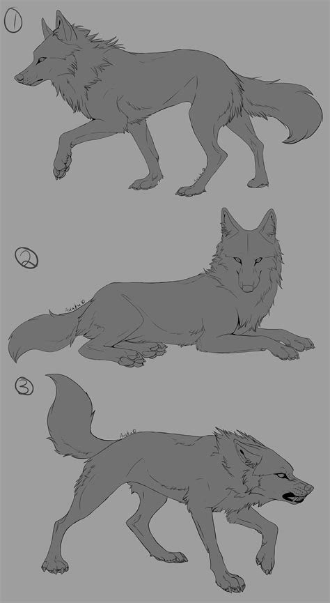 FREE Wolf Linearts by Aviaku on DeviantArt