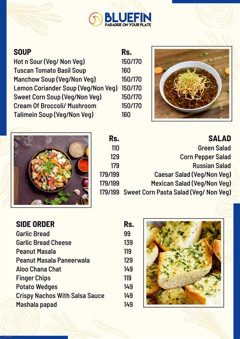 Menu of Bluefin Cafe And Restaurant, Indore By Pass Road, Indore | Dineout