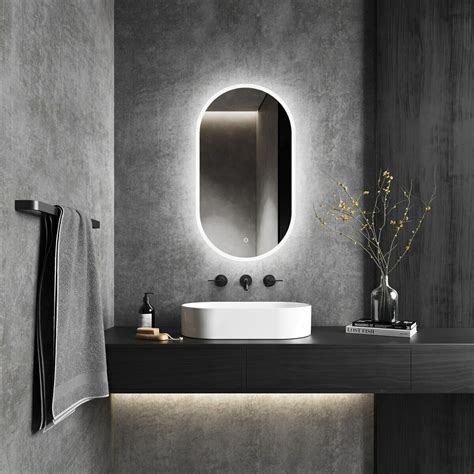 Emilee Oval Illuminated LED Mirror 800x450mm | Bathroom Mountain