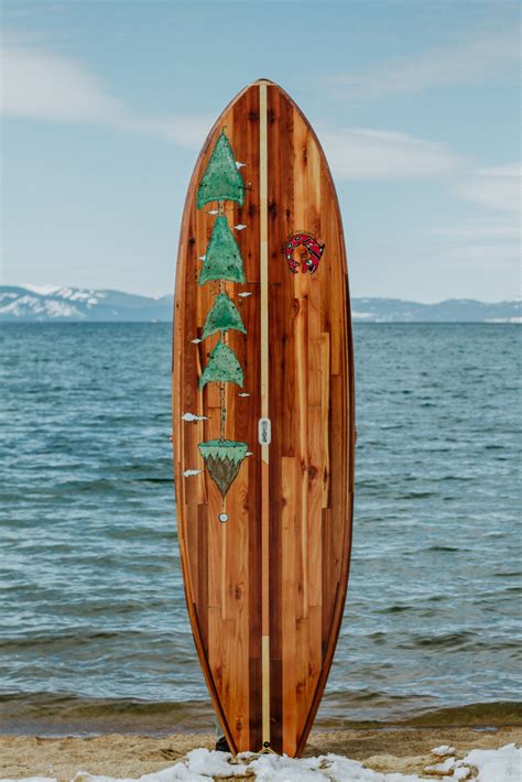 Handmade Hollow Wooden Stand Up Paddle Board. Hand Painted in South Lake Tahoe. | Surfboard art ...