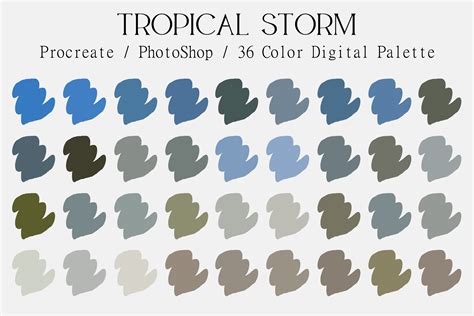 Tropical Storm Digital Color Palette Graphic by Gen Aumonier · Creative ...