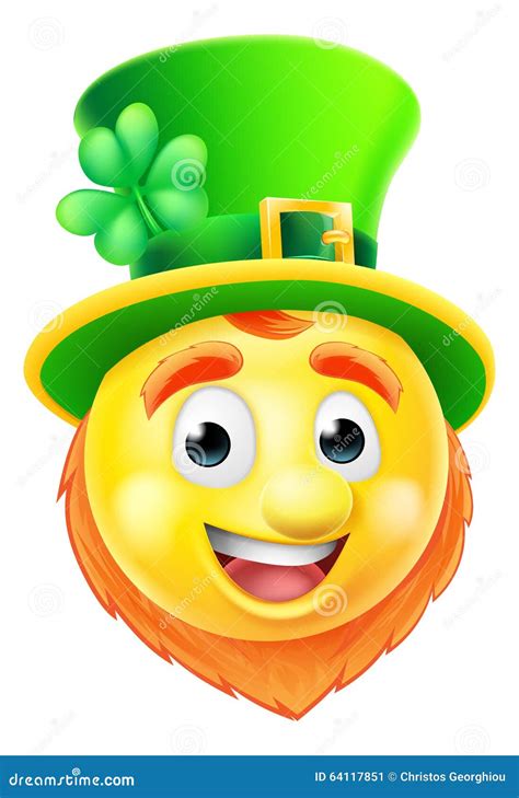 Leprechaun Emoticon Emoji Face Cartoon Icon Vector Illustration ...