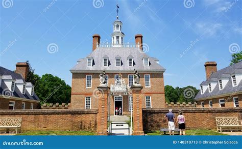 Colonial Williamsburg Governor`s Mansion Exterior Editorial Stock Photo ...