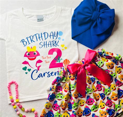 Baby Shark Birthday Outfit Baby Shark Tutu Baby Shark First Birthday ...