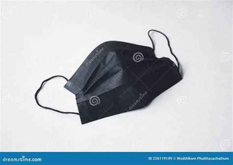 Black surgical face mask stock image. Image of respirator - 226119199