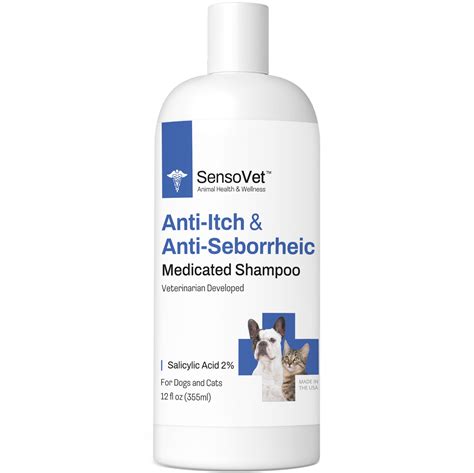 Anti-Seborrheic & Anti-Itch Relief Shampoo for Dogs & Cats - 12oz ...