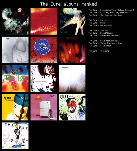 My personal ranking of The Cure albums! : r/TheCure